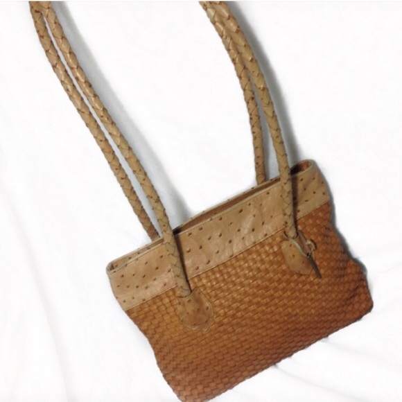 JOAN & DAVID Vintage Ostrich Leather Shldr Bag ๐ - Picture 6 of 6